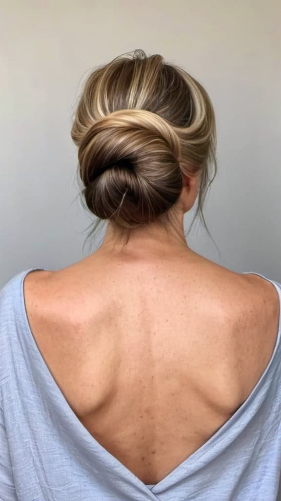 Low-twist Bun Long Hairstyles For Older Women