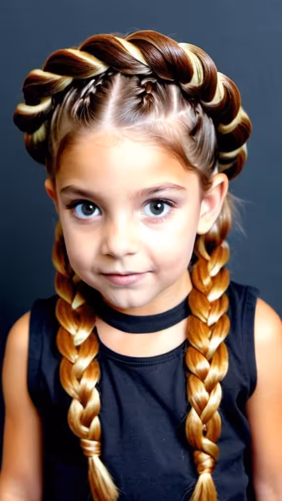 Medusa Snake Braids Hairstyles for Halloween for kids