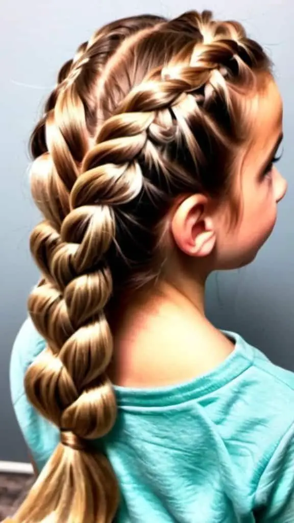 Mermaid Braid Braided Hairstyles for Thanksgiving for girls