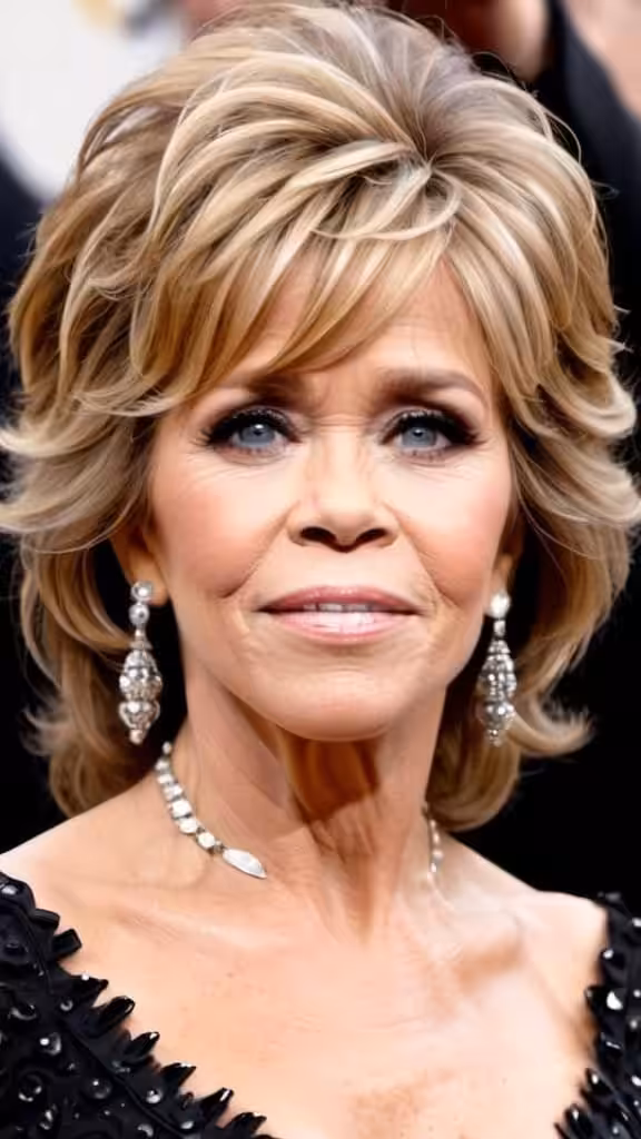 Messy Locks & Edgy Outlines Jane Fonda hairstyles