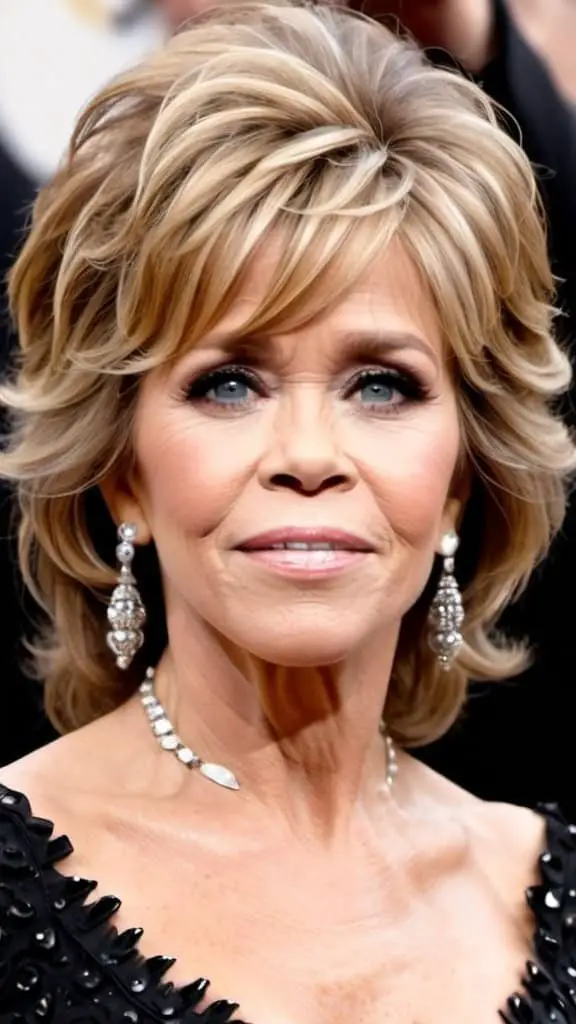 Messy Locks & Edgy Outlines Jane Fonda hairstyles