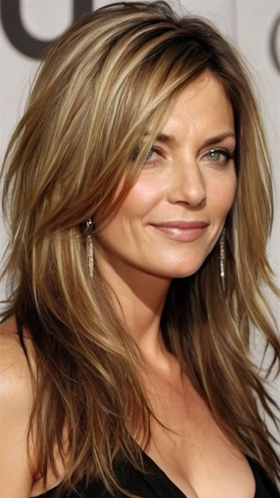 Messy Long Hairstyle Long hairstyles for women over 40