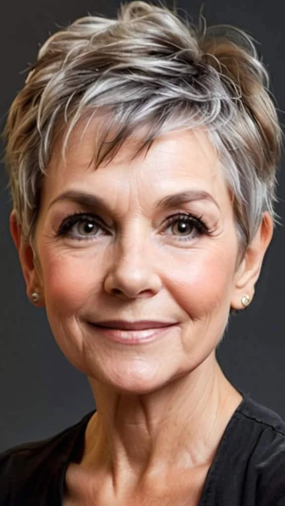 Messy Pixie Pixie Haircuts For Women Over 60