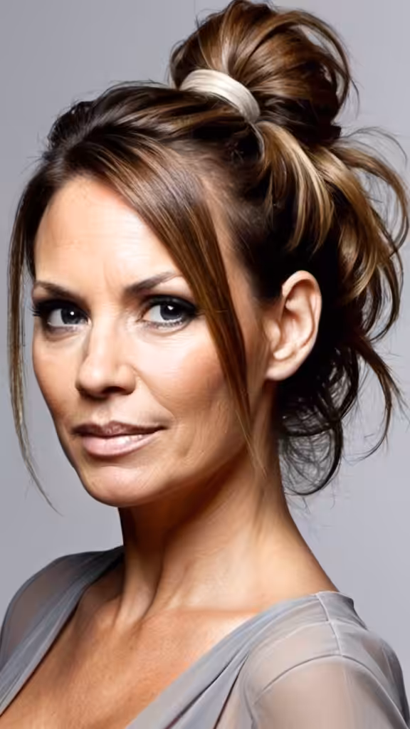 Messy Pony Hairstyles for women over 40