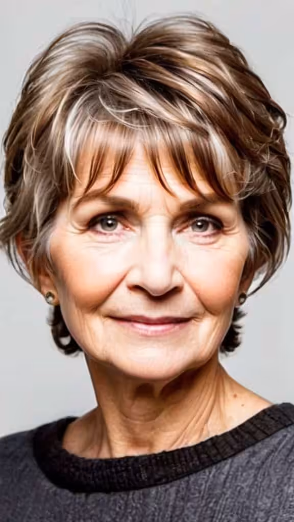 Messy Wedge Cut Wedge haircuts over 60