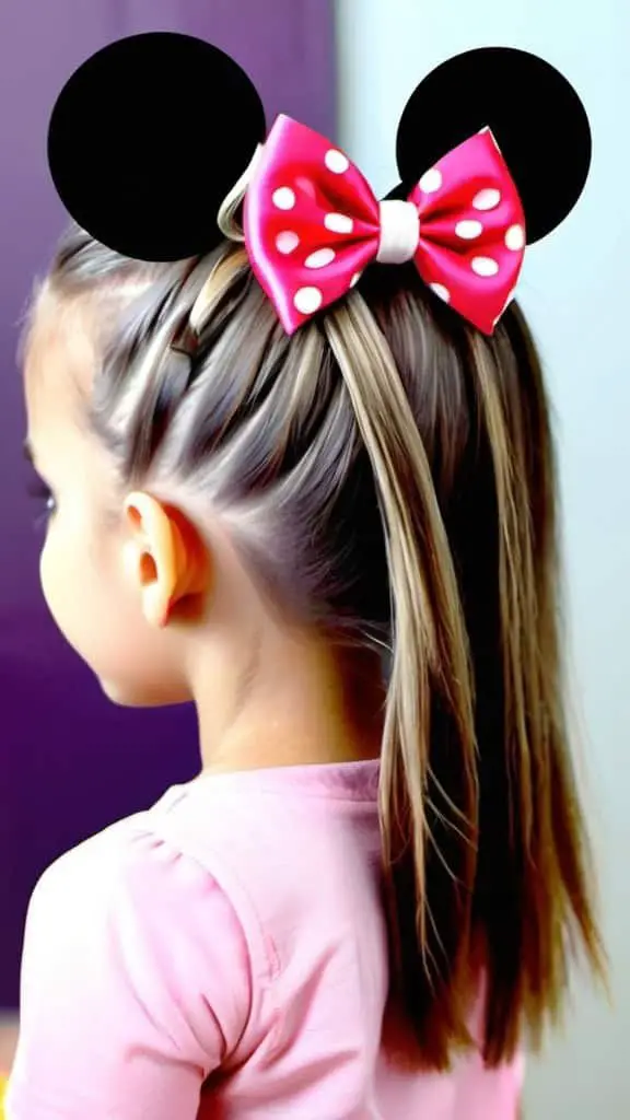 Mini Mouse Bow Hairstyles Diwali Hairstyles for kids