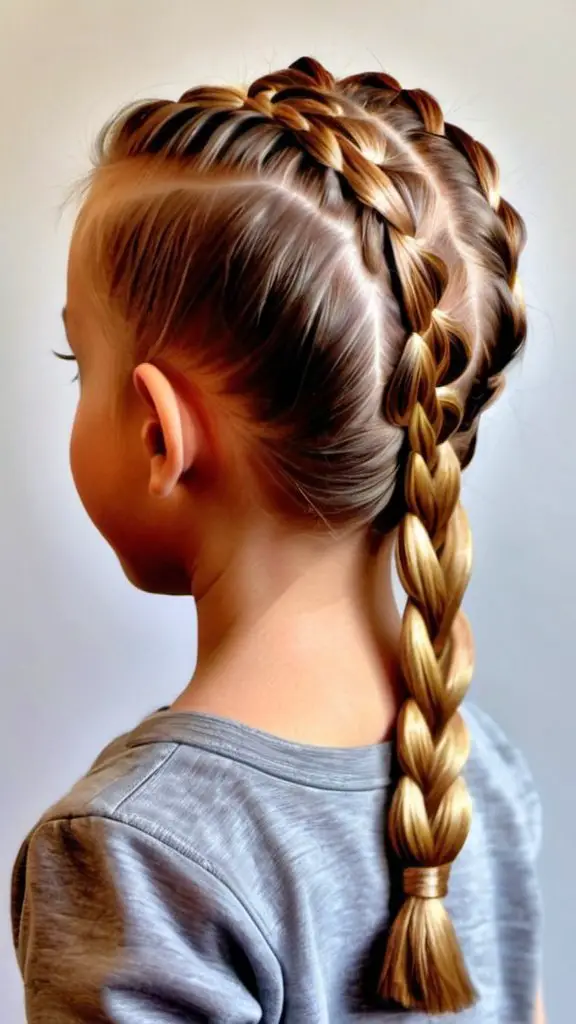 Multi-Strand Braid Braided Hairstyles for Thanksgiving for kids
