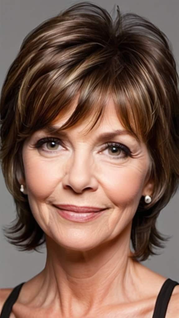 Neck-Length Shag Short Shag Hairstyles For Women Over 60