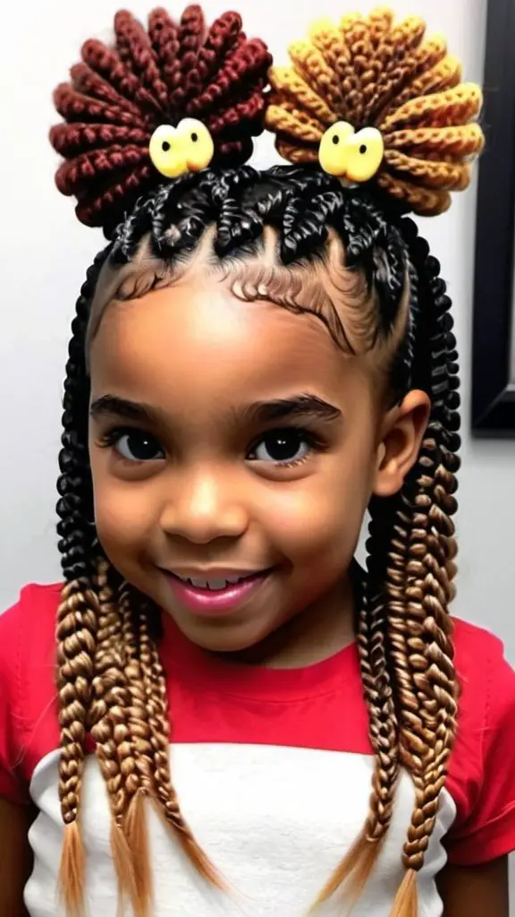 Ombre Crochet Braids Braided Hairstyles for Thanksgiving for kids