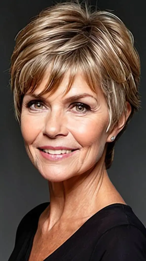 Piecey Pixie Bob Wedge Haircuts For Women Over 50