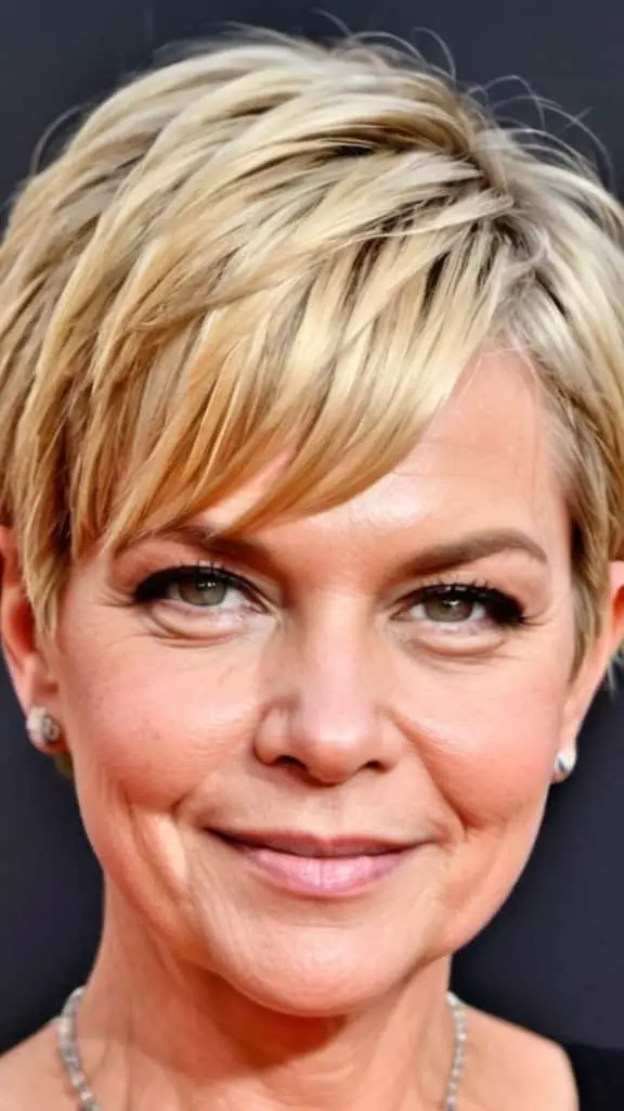 Pixie Bob Short hairstyles for round faces over 50