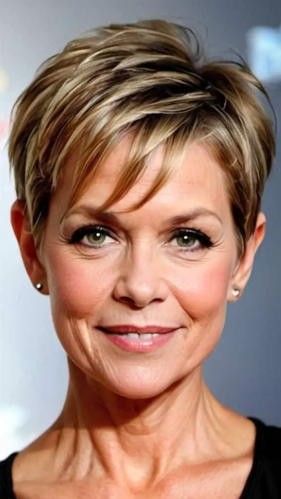 Pixie with Side Bangs Short Hairstyles For Thin Hair For Woman Over 50