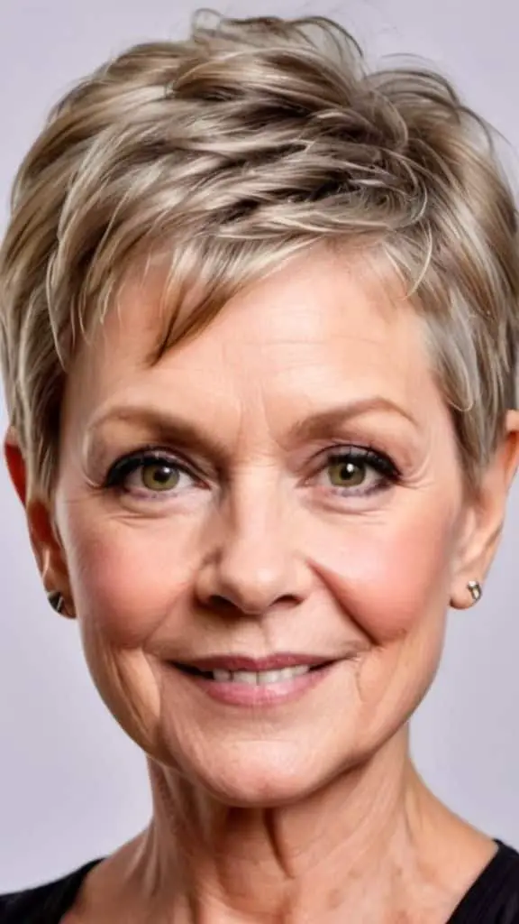 Pixie with Tapered Sides Short Hairstyles For Fine Hair For Woman Over 60