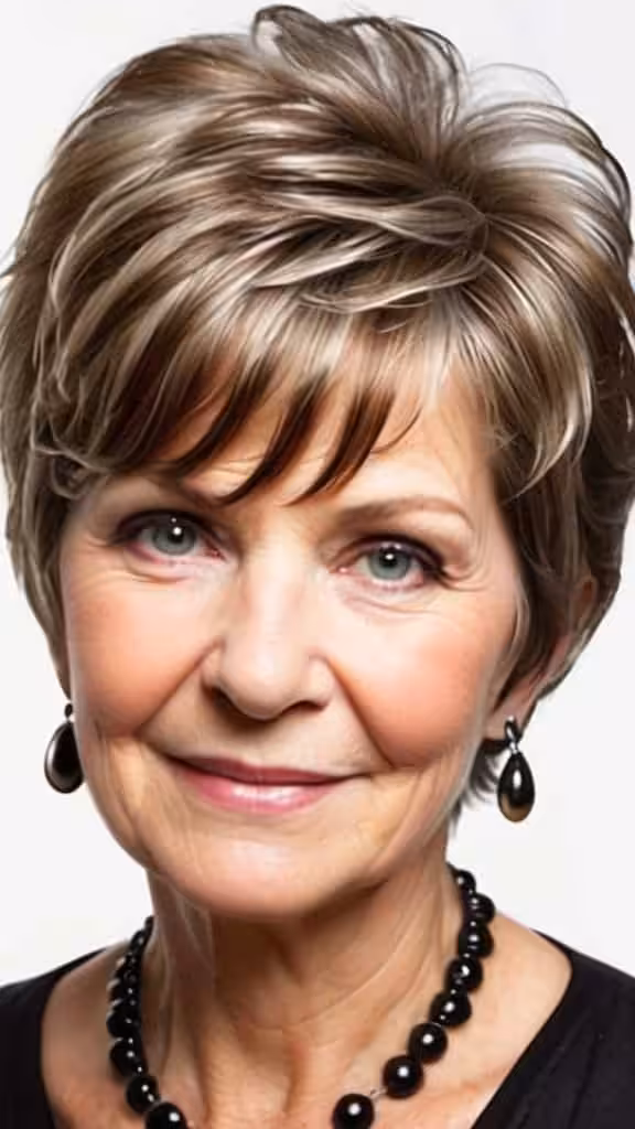 Punk Layers and Highlights Wedge haircuts over 60