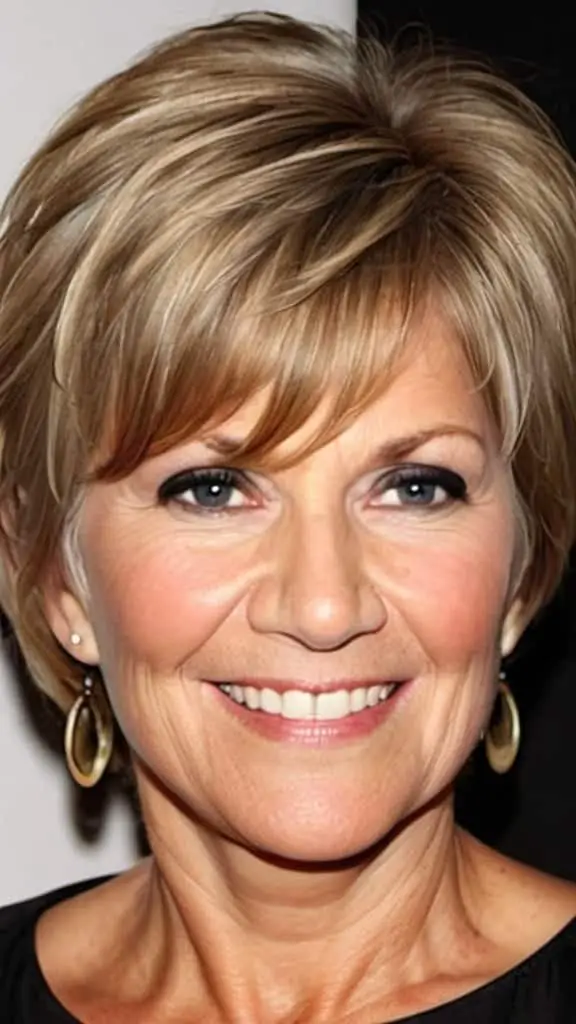 Rounded Layered Wedge Wedge Haircuts For Women Over 50