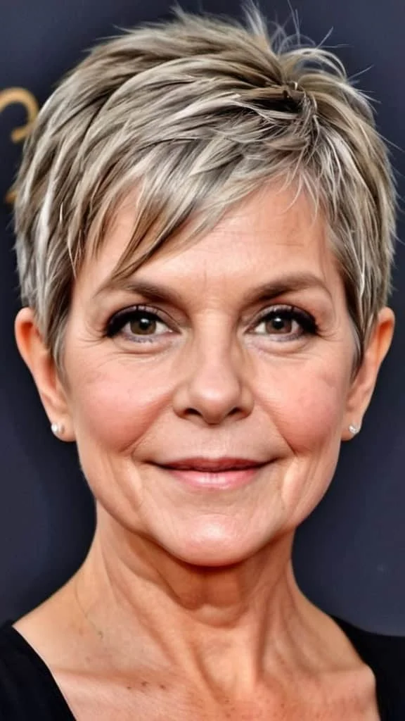 Rounded Pixie Short Hairstyles For Fine Hair For Woman Over 60