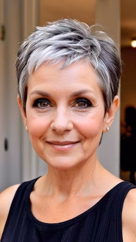 Rounded Pixie Pixie Haircuts For Women Over 50