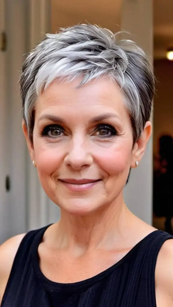 Rounded Pixie Pixie Haircuts For Women Over 50