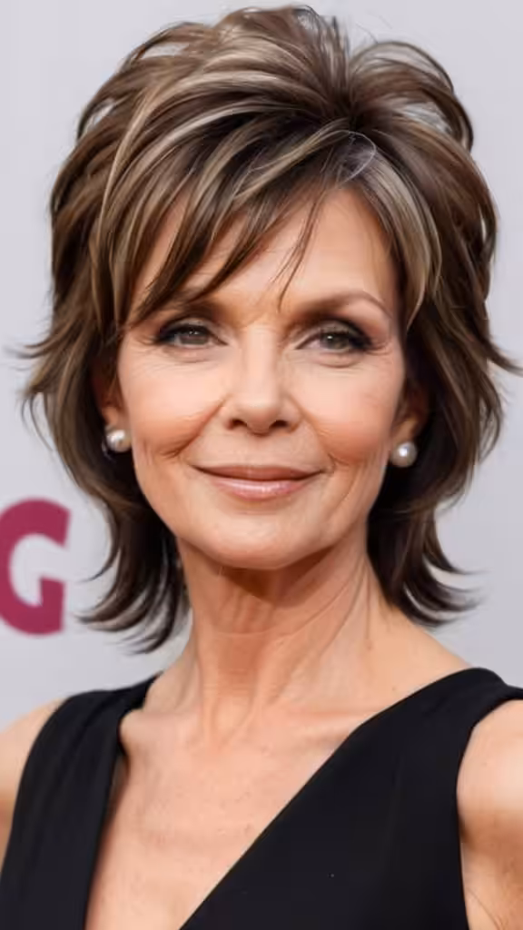 Shag with Side Part Shag Hairstyles For Women Over 50