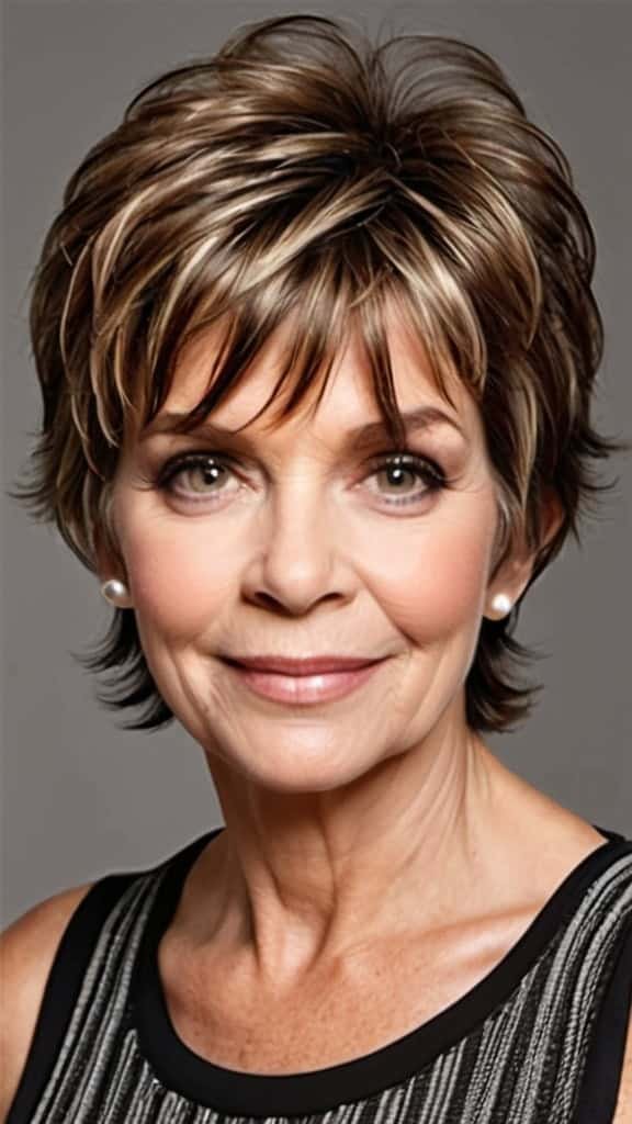 Shaggy Layers Short Shag Hairstyles For Women Over 60