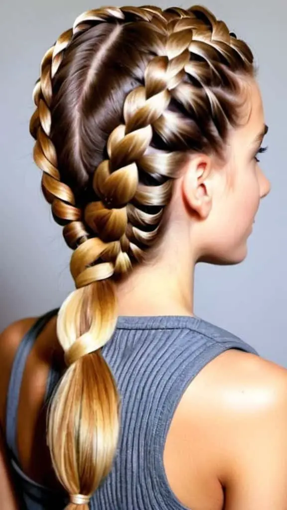 Shaved Braid Braided Hairstyles for Thanksgiving for girls