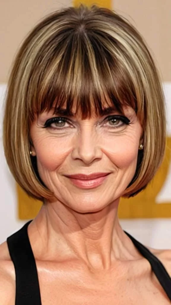 Short Bob with Bangs Hairstyles With Bangs For Women Over 40