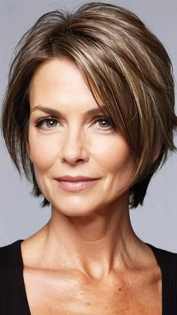 Short Brushed Back Hair Short Hairstyles For Women Over 40