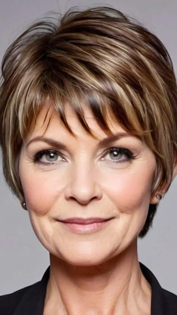 Short Hair with Volume Short hairstyles for round faces over 50