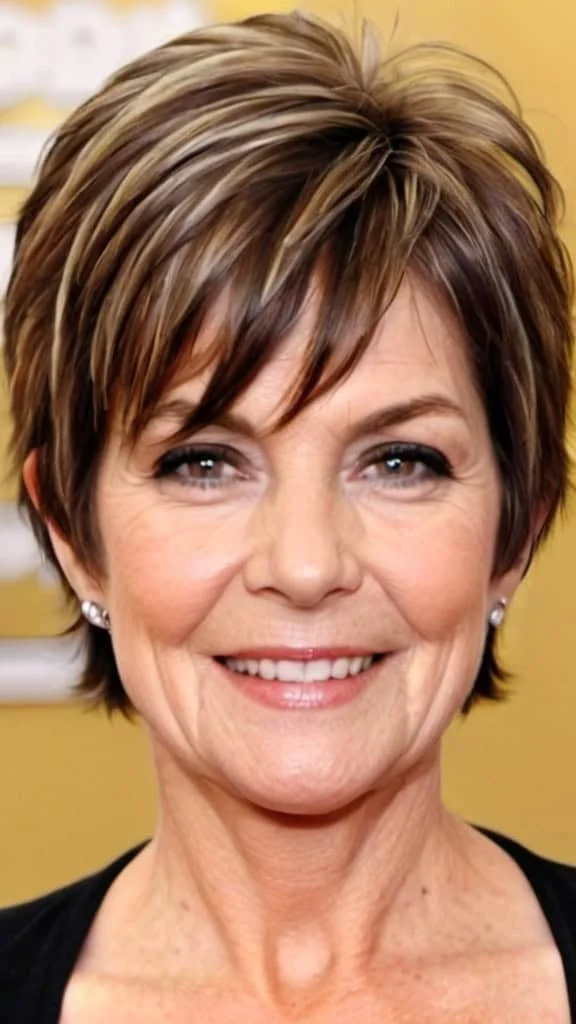 Short Layered Short Hairstyles For Fine Hair for Woman Over 70