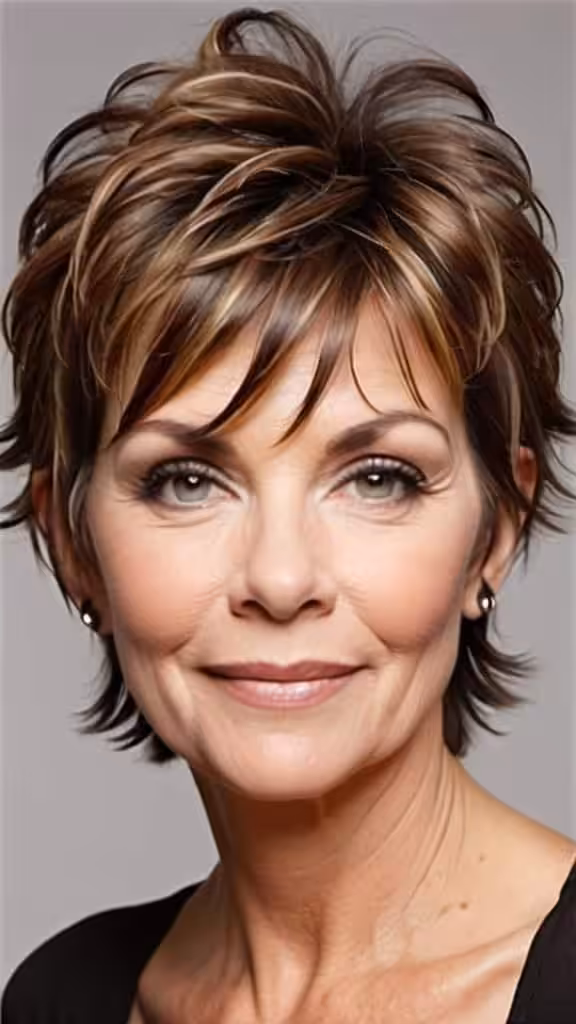 Short Messy Shag Shag Hairstyles For Women Over 50
