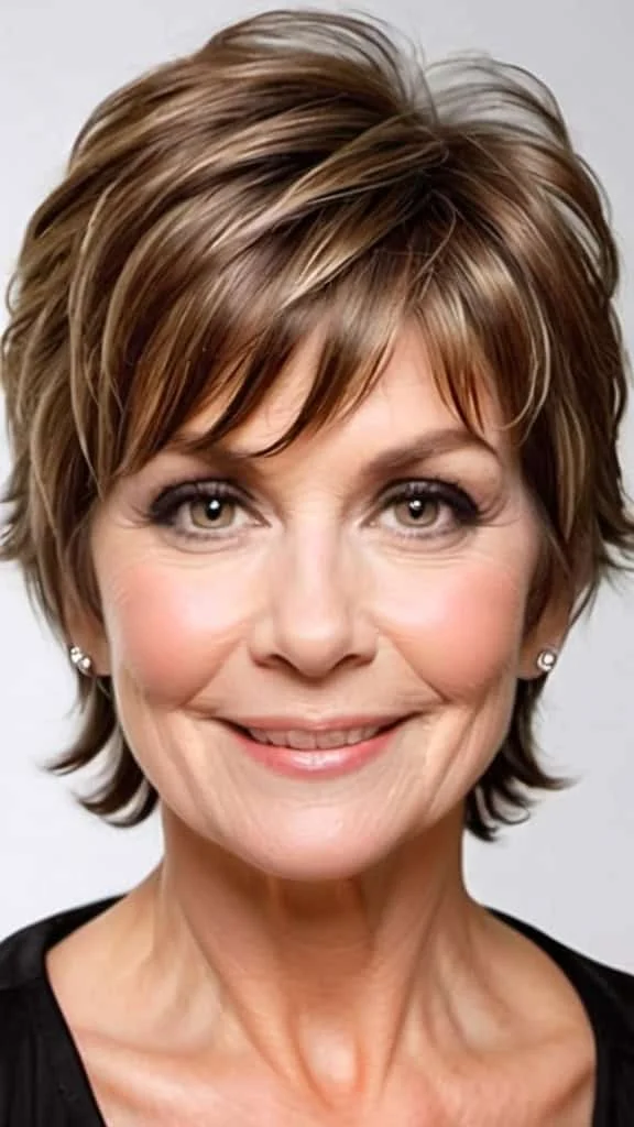 Short Shag Short Hairstyles For Fine Hair For Woman Over 60