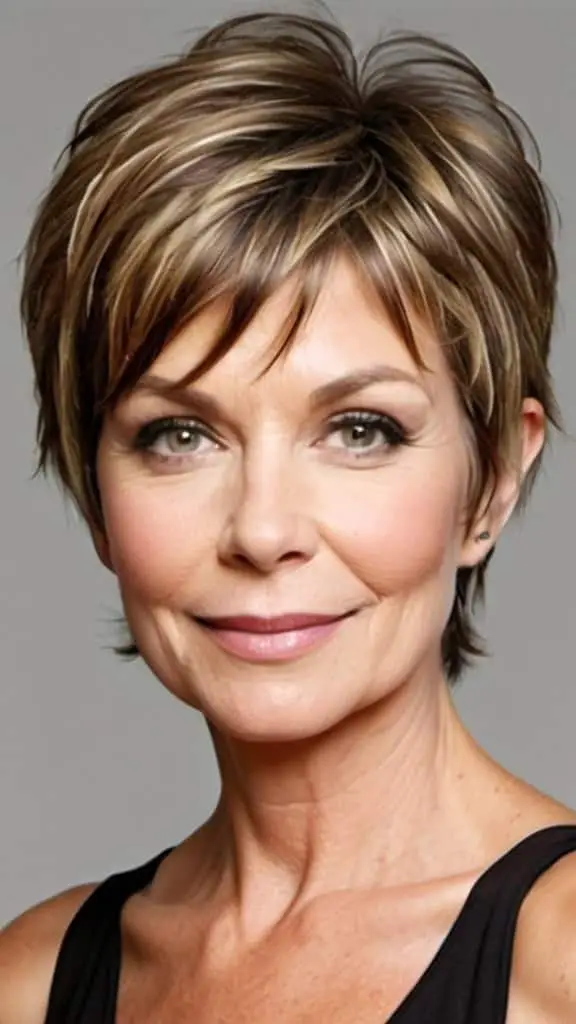Short Shag Short Hairstyles For Thin Hair For Woman Over 50