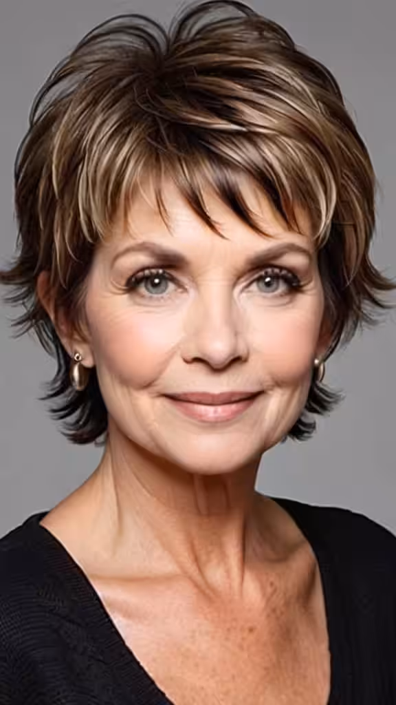 Short Textured Shaggy Cut Short Shag Hairstyles For Women Over 60