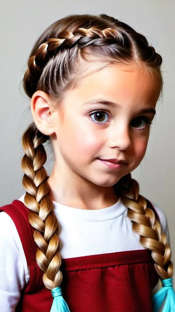 Side Braid Braided Hairstyles for Thanksgiving for kids
