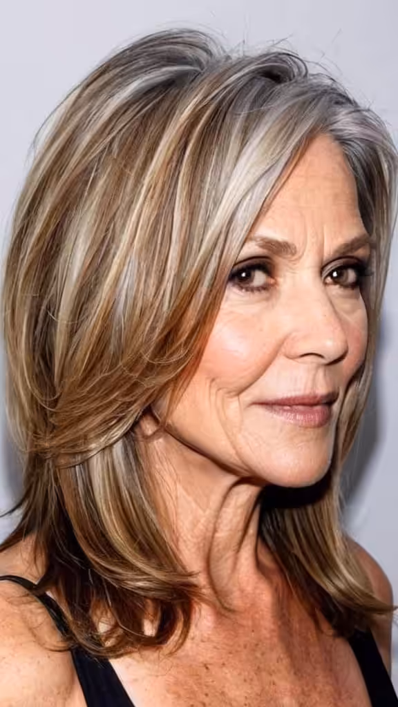 Side-Parted & Undone Long hairstyles for women over 50