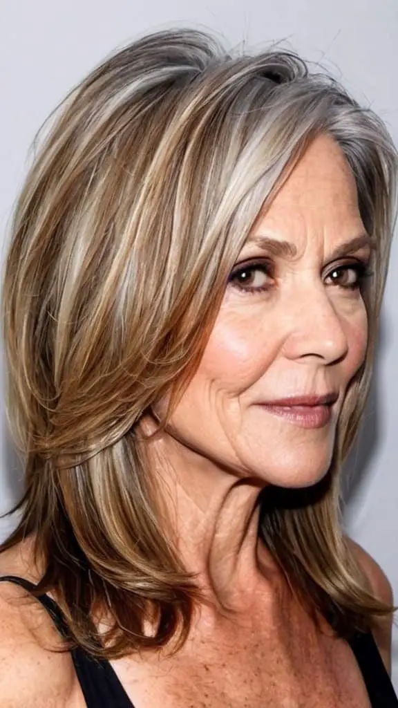 Side-Parted & Undone Long hairstyles for women over 50