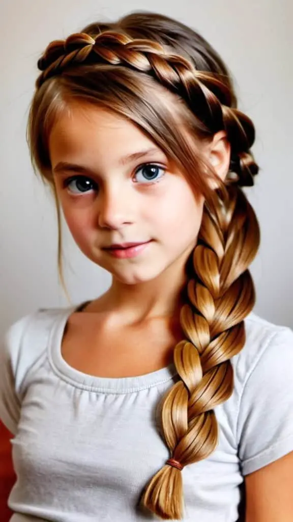 Side-Swept Braid Braided Hairstyles for Thanksgiving for girls
