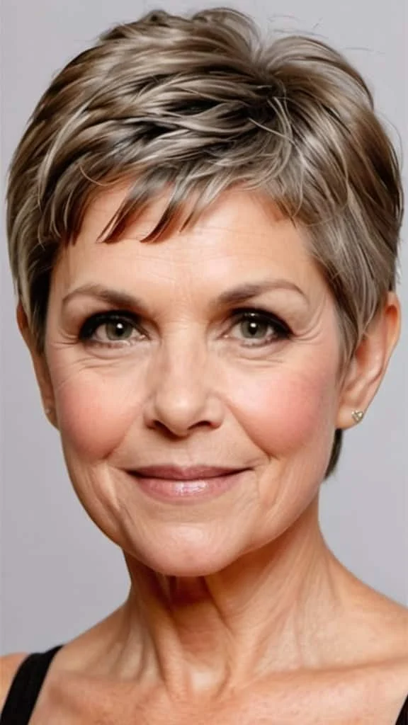Side Swept Pixie Pixie Haircuts For Women Over 60