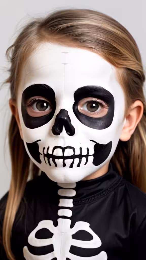 Skeleton Bones Hairstyles for Halloween for kids