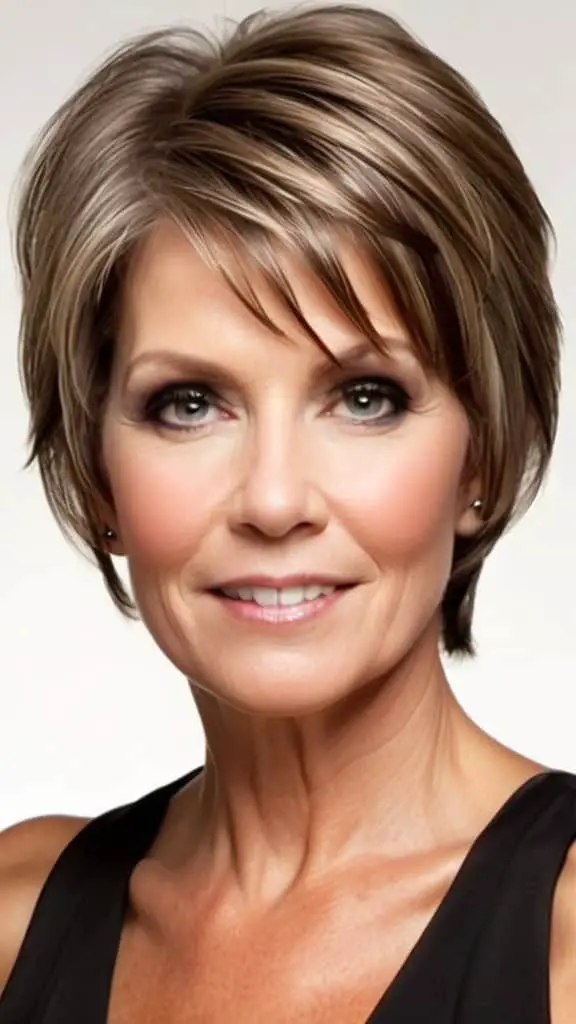 Sleek Angled Wedge Wedge Haircuts For Women Over 50