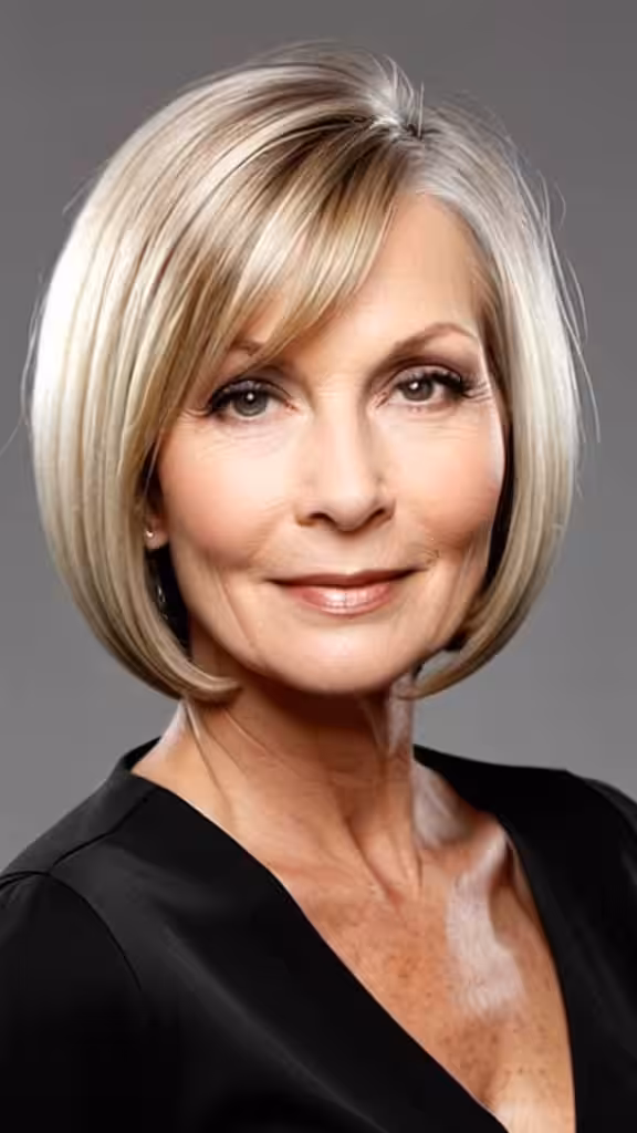 Sleek Bob Bob haircuts for older women