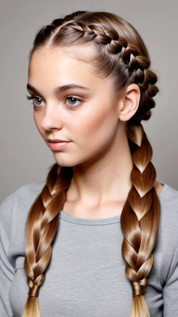 Sleek Braid Braided Hairstyles for Thanksgiving for girls