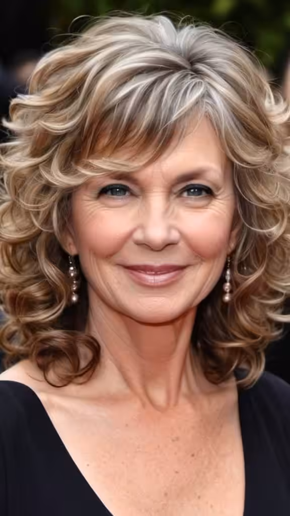 Soft Tousled Curls and Layers Curly hairstyles for women over 50