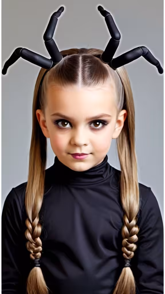 Spider Rings Hairstyle Hairstyles for Halloween for kids