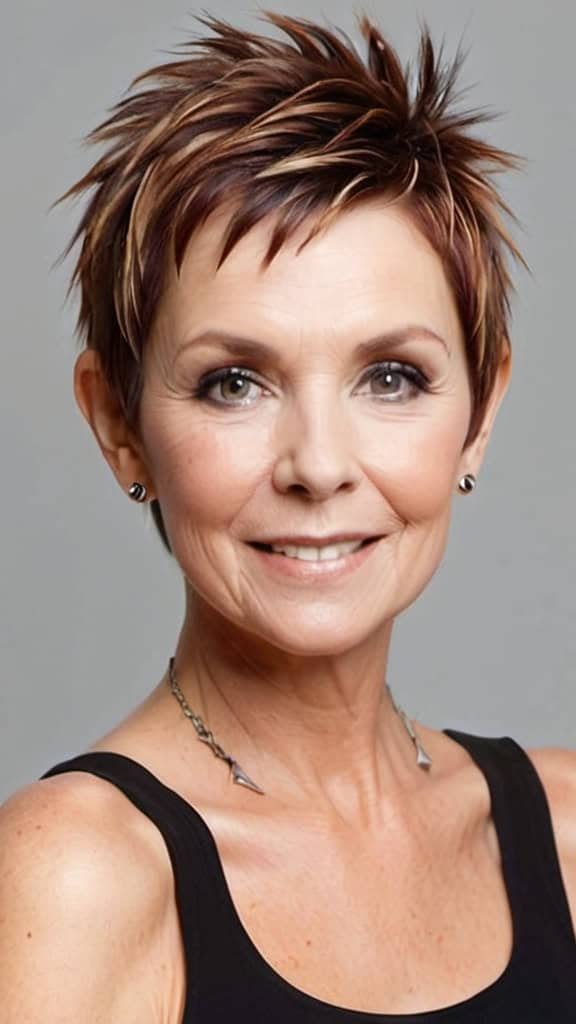 Spiky Pixie Short Hairstyles For Fine Hair For Woman Over 60