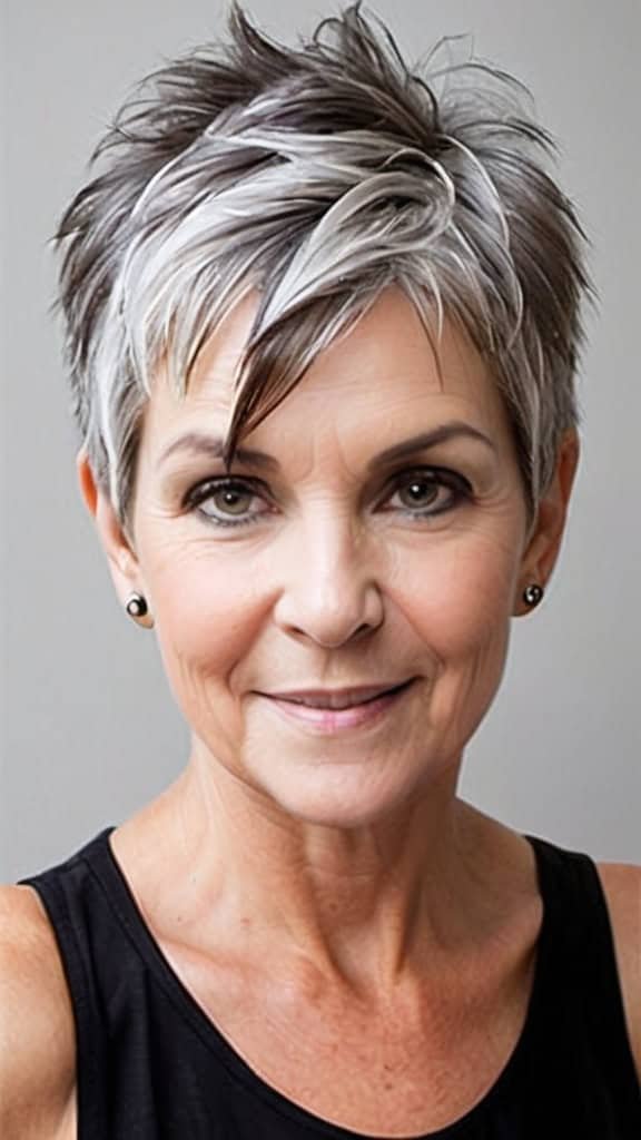Spiky Pixie Cut Hairstyles With Glasses For Women Over 70