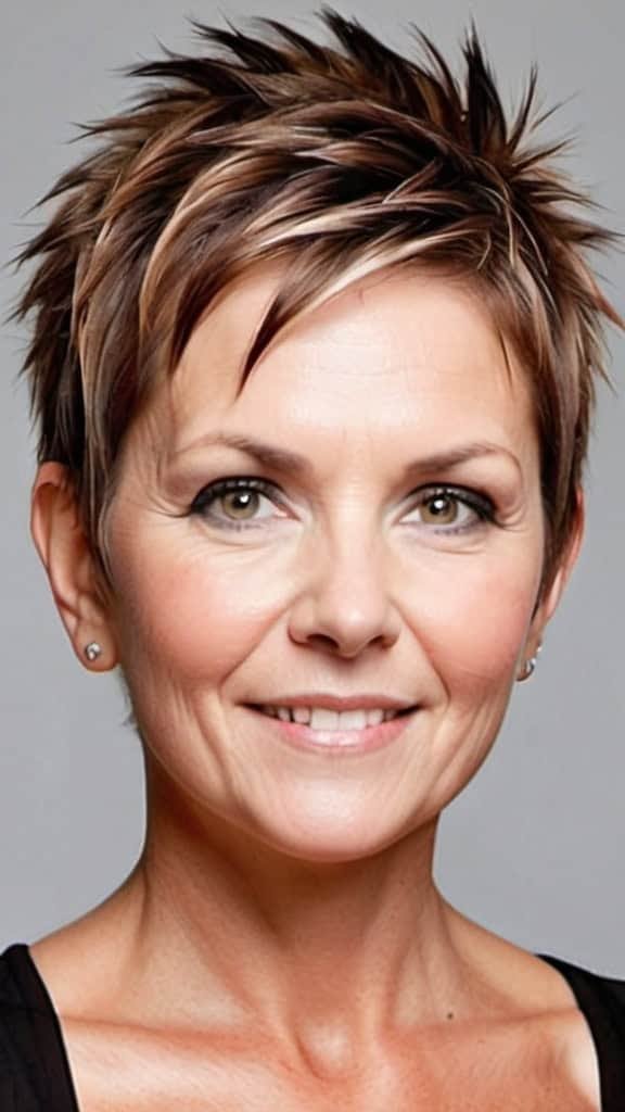 Spiky Pixie Wavy Hairstyles For Women Over 40