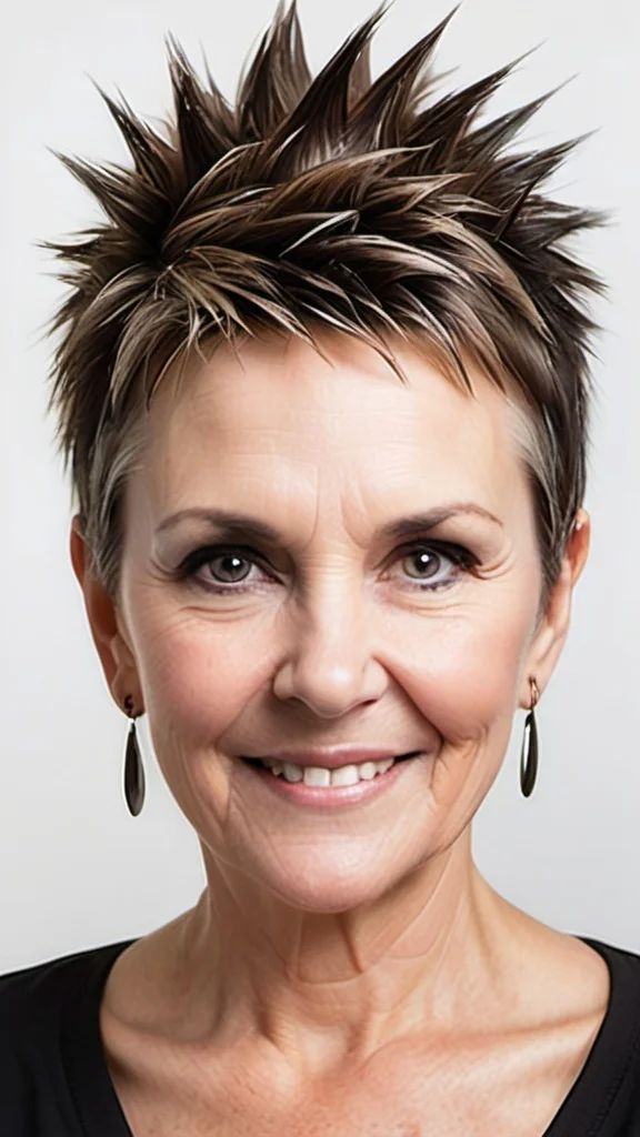 Spiky Undercut Short spiky haircuts for women over 60