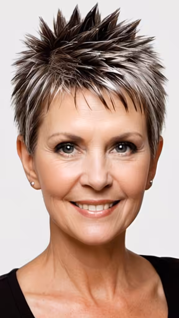 Structured Spiky Short spiky haircuts for women over 60