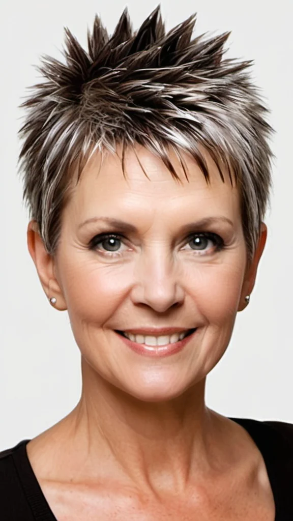 Structured Spiky Short spiky haircuts for women over 60